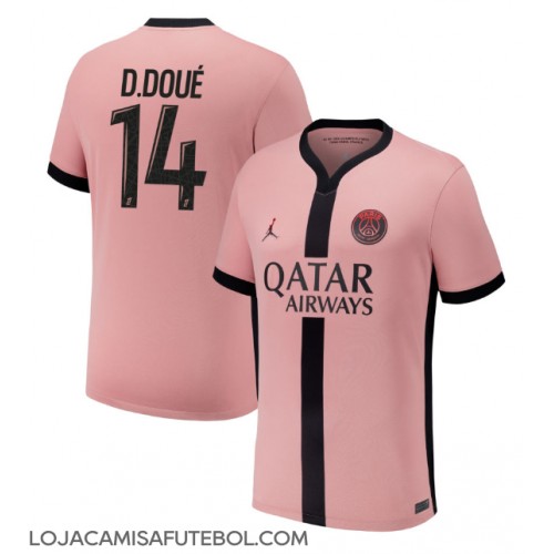 Camisa de Futebol Paris Saint-Germain Desire Doue #14 Equipamento Alternativo 2024-25 Manga Curta